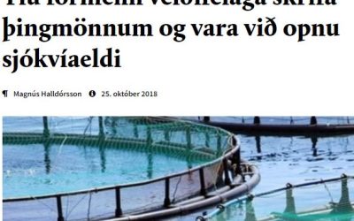 Fulltrúar veiðiréttarhafa á Norðvesturlandi skrifa þingmönnum til að vara við opnum sjókvíum