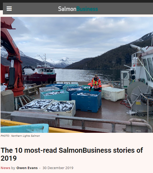 Mest lesnu fréttir Salmon Business fjalla um bönn við sjókvíaeldi