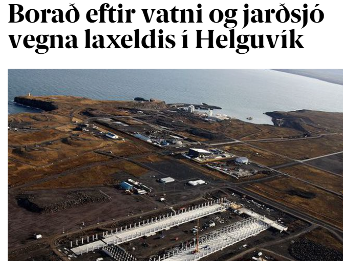 Stóráform Samherja um landeldi í Helguvík: Borað eftir grunnvatni hafnar