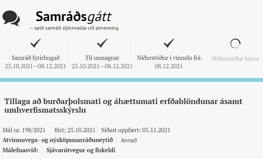 Umhverfismatsskýrsla VSÓ fyrir ráðuneytið og Hafró uppfull af rangfærslum og ónákvæmni