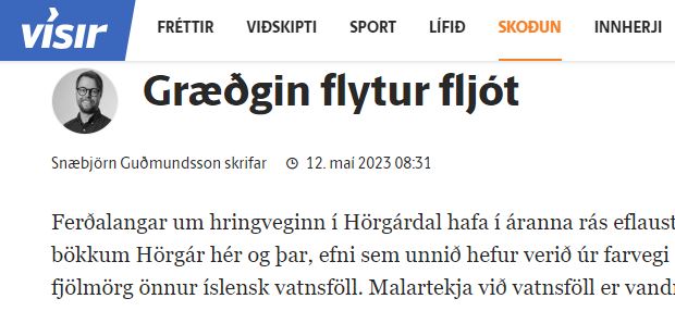 „Græðgin flytur fljót“ – grein Snæbjörns Guðmundssonar
