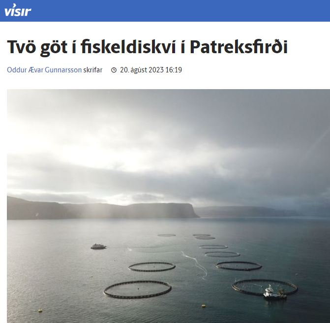 Tvö göt finnast á sjókví Arctic Seafarm í Patreksfirði
