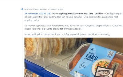 Norskir aðgerðarsinnar krefjast upplýsinga um uppruna lax í matvöruverslunum