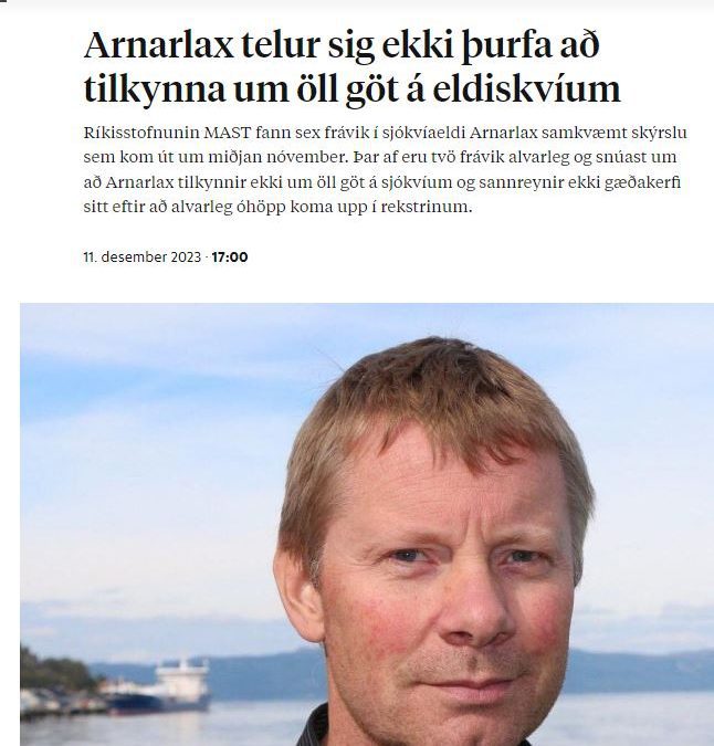 Forsvarsmenn Arnarlax telja að það sé hægt að treysta þeim til að hafa eftirlit með sjálfum sér