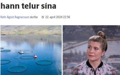 Landeigandi berst gegn sjókvíaeldi Arctic Fish í fjöruborði eigin jarðar