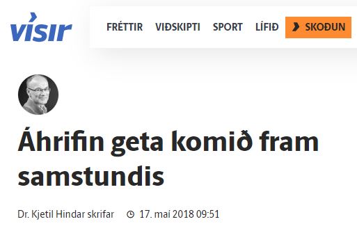 „Áhrifin geta komið fram samstundis“ – grein Kjetil Hindar