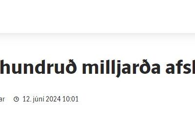 „Tvö hundruð milljarða af­sláttur VG“ – grein Ingu Lindar Karlsdóttur