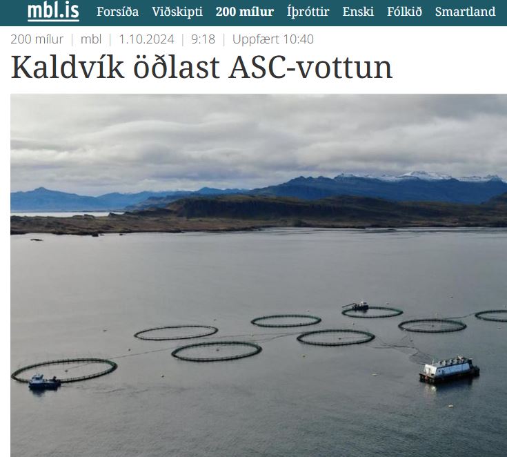 ASC „vottun“ Kaldvíkur er grænþvottur