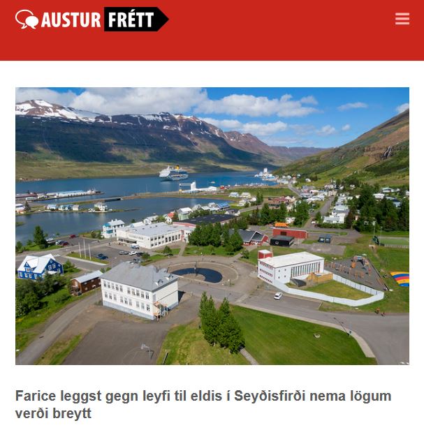 Farice leggst gegn sjókvíaeldi í Seyðisfirði sem mun óhjákvæmilega ógna samskiptaöryggi