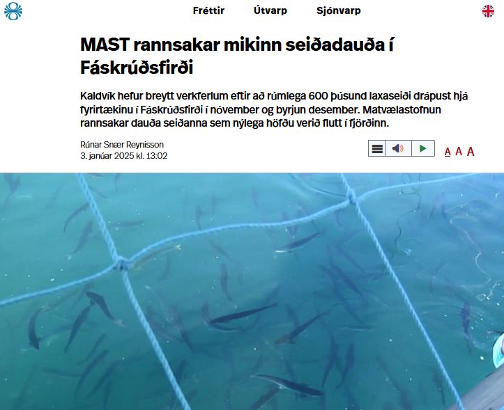 MAST rannsakar seiðadauða