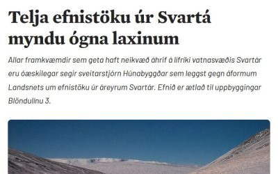 Húnabyggð leggst gegn efnistöku úr áreyrum Svartár